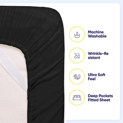 Soft Brushed Microfiber 7-piece Split King Sheet Set - 4 Pillowcases