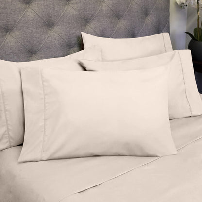 Soft Brushed Microfiber 7-piece Split King Sheet Set - 4 Pillowcases