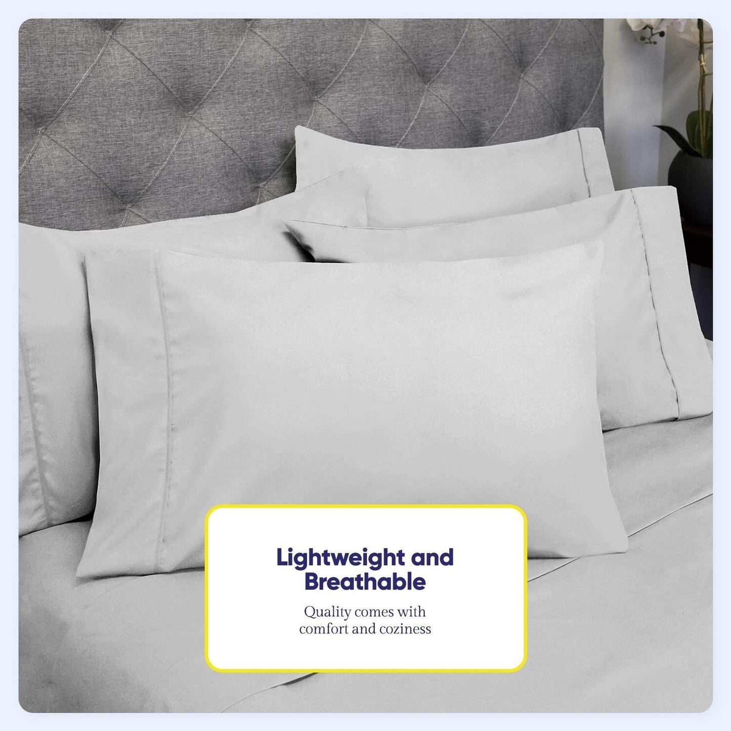 Soft Brushed Microfiber 7-piece Split King Sheet Set - 4 Pillowcases