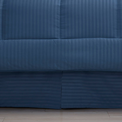 Soft Dobby 8-piece Striped Down Alternative Bed-in-a-Bag Set w/ Sheets