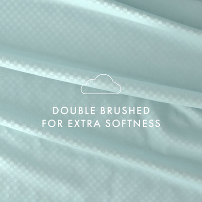 Soft Essentials Double Brushed Embossed Checkered 4PC Deep Pocket Bed Sheet Set