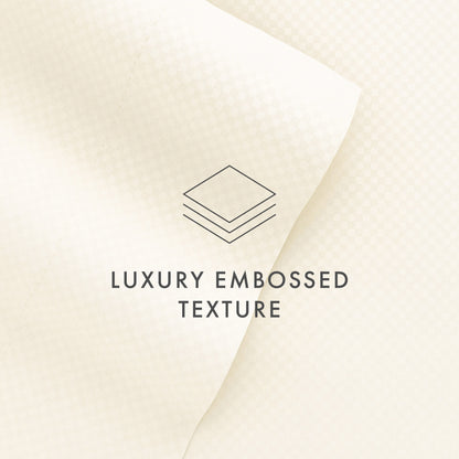 Soft Essentials Double Brushed Embossed Checkered 4PC Deep Pocket Bed Sheet Set
