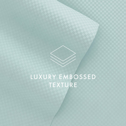 Soft Essentials Double Brushed Embossed Checkered 4PC Deep Pocket Bed Sheet Set
