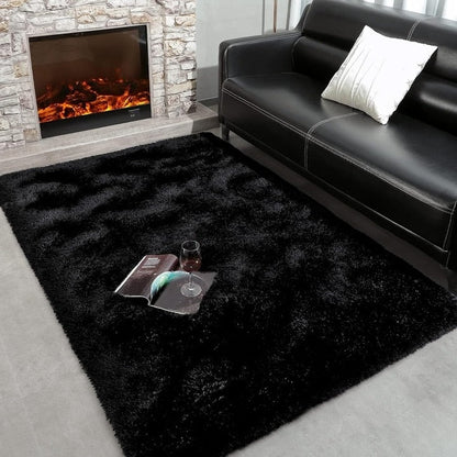 Soft Indoor Area Rug Modern Fluffy Home Carpet - 4' x 5.3'