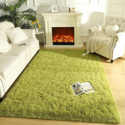 Soft Indoor Area Rug Modern Fluffy Home Carpet - 4' x 5.3'