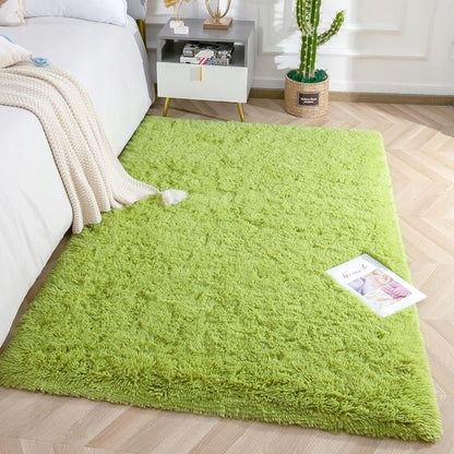 Soft Indoor Area Rug Modern Fluffy Home Carpet - 4' x 5.3'