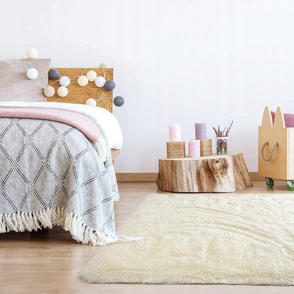 Soft Indoor Area Rug Modern Fluffy Home Carpet - 4' x 5.3'