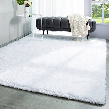 Soft Indoor Area Rug Modern Fluffy Home Carpet - 4' x 5.3'