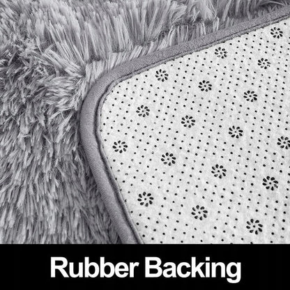Soft Indoor Area Rug Modern Fluffy Home Carpet - 4' x 5.3'