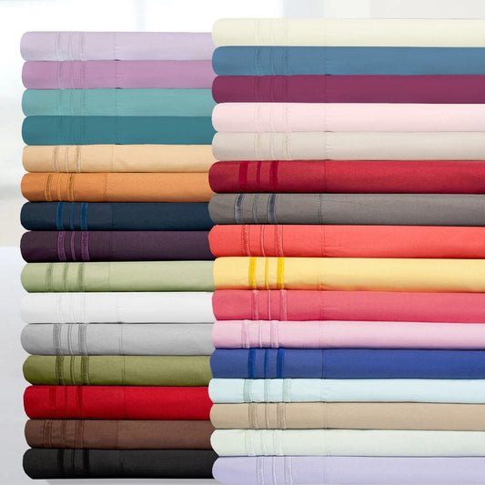 Soft Microfiber 5-piece Split King Bed Sheet Set