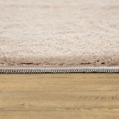 Soft Washable Area Rug with Anti-Slip Backing in solid Colors