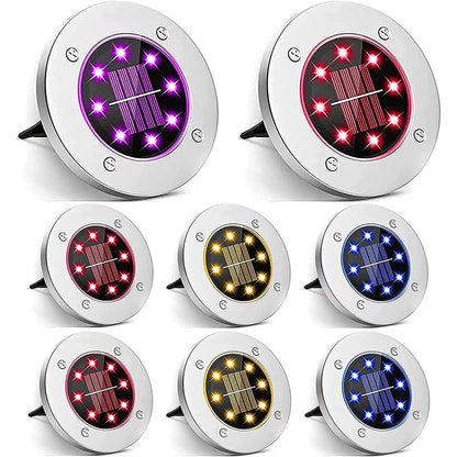 Solar Pathway Ground Lights Outdoor Waterproof