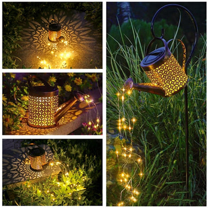 Solar Watering Can Light Outdoor Waterproof Yard Art Lamp