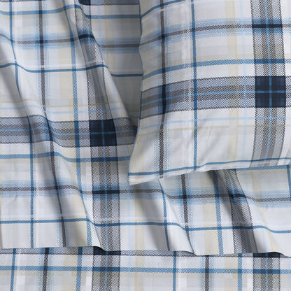 Solid or Printed 300 Thread Count Cotton Percale Extra Deep Pocket Sheet Set
