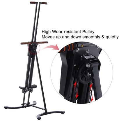 Soozier Steel Vertical Stair Climber Exercise Machine - 28L x 26W x 82H