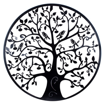 Southern Patio Tree of Life Black Metal Outdoor Wall Art