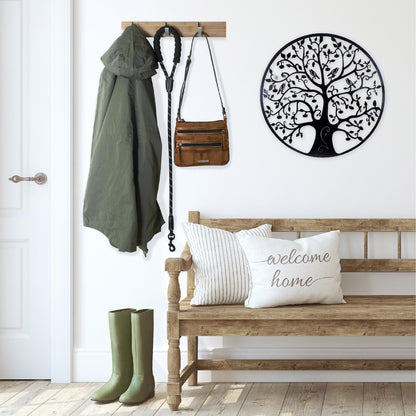 Southern Patio Tree of Life Black Metal Outdoor Wall Art