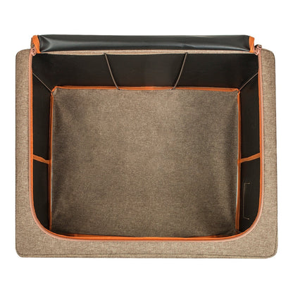 Storage Bins, Foldable Stackable Container Organizer Set with Large Window & Carry Handles