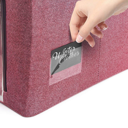 Storage Bins, Foldable Stackable Container Organizer Set with Large Window & Carry Handles