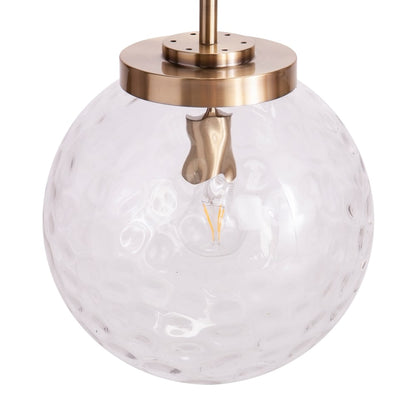 SEI Furniture Padgett Contemporary Brass Glass Pendant Light