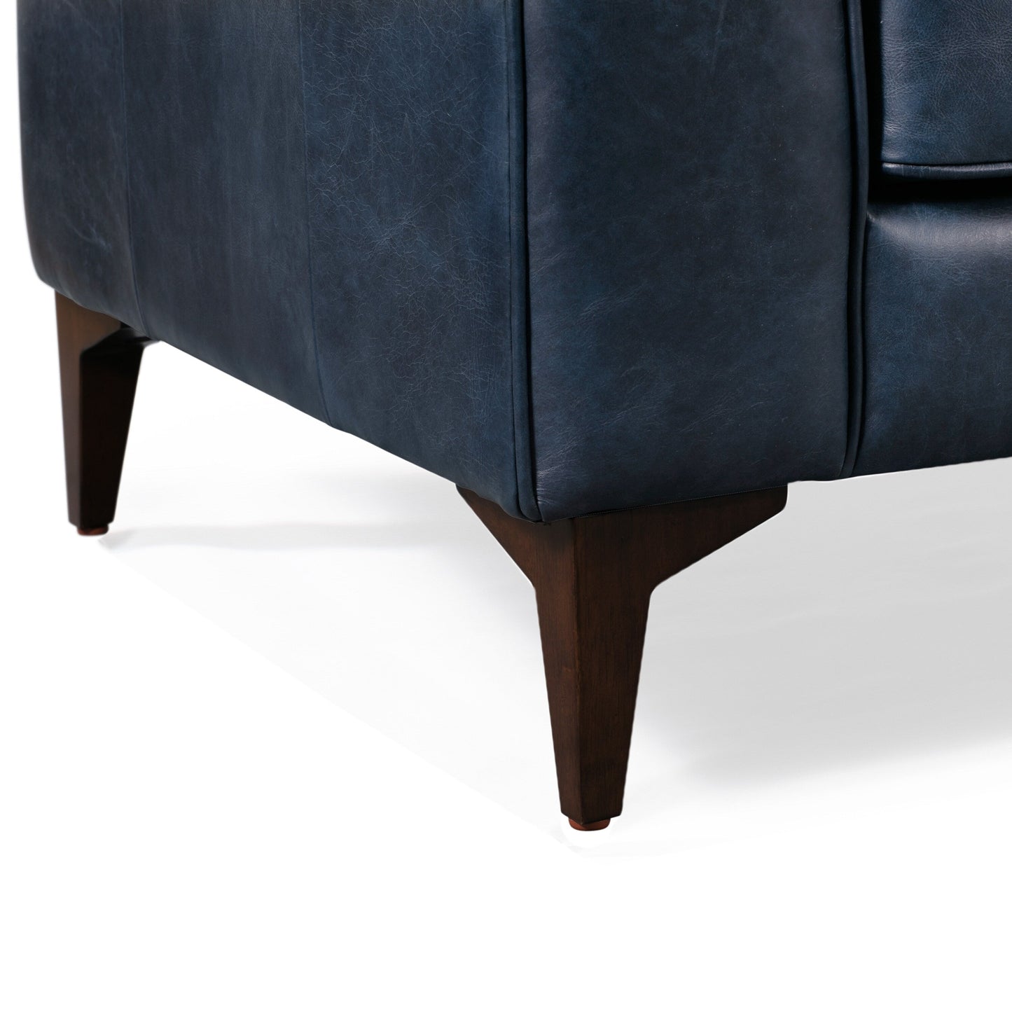 Canapé Poly &amp; Bark Essex 89 - Cuir italien véritable pleine fleur