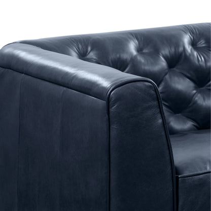 Canapé Poly &amp; Bark Essex 89 - Cuir italien véritable pleine fleur