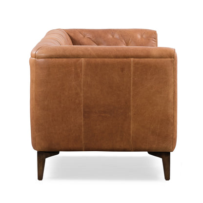 Canapé Poly &amp; Bark Essex 89 - Cuir italien véritable pleine fleur