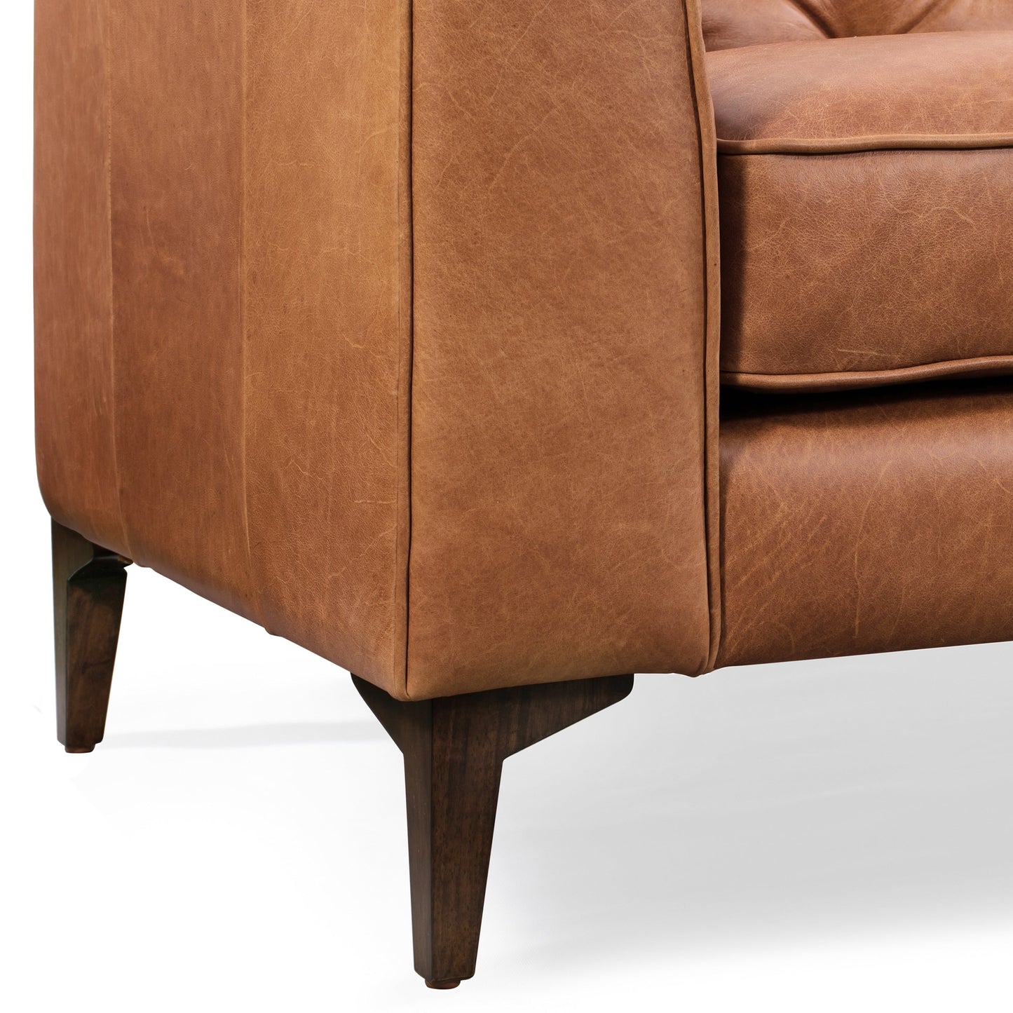 Canapé Poly &amp; Bark Essex 89 - Cuir italien véritable pleine fleur