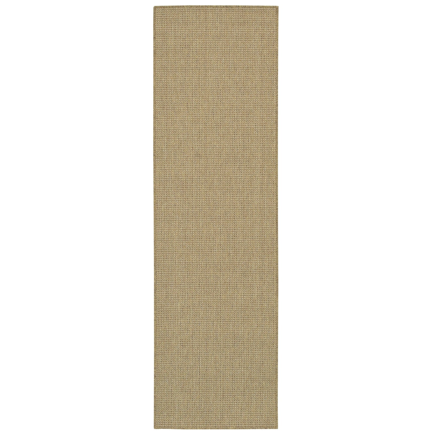 Style Haven Veranda Light Brown Solid Textured Indoor-Outdoor Area Rug