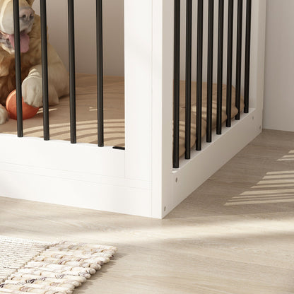 Stylish Wooden Dog Crate Furniture with Storage, 3 Drawers