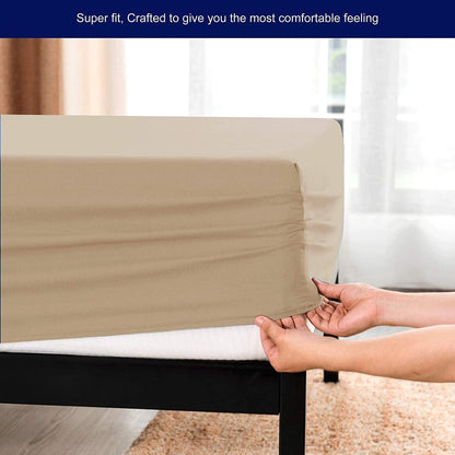 Subrtex Premium Microfiber 15-inch Deep Pocket Fitted Sheet
