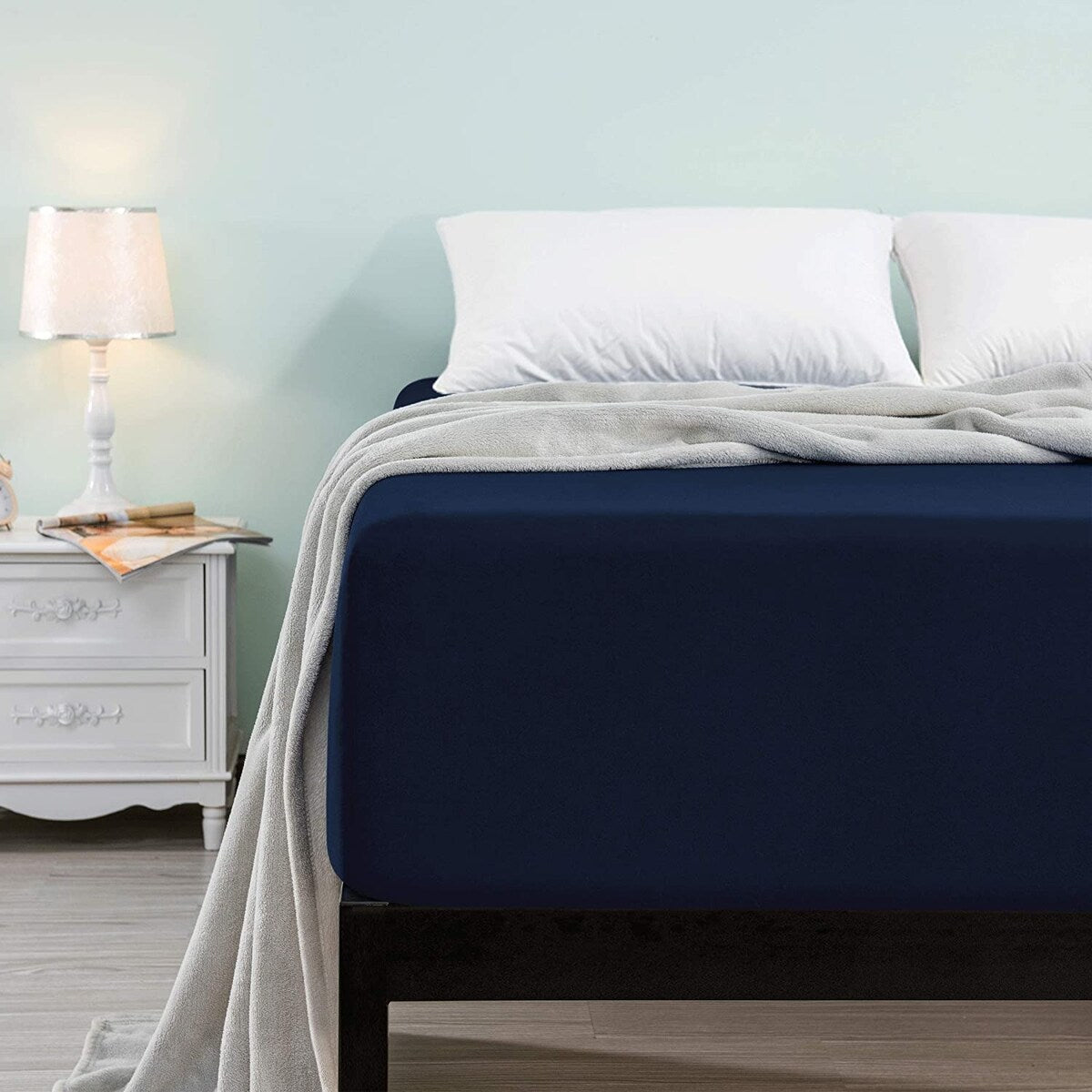 Subrtex Premium Microfiber 15-inch Deep Pocket Fitted Sheet