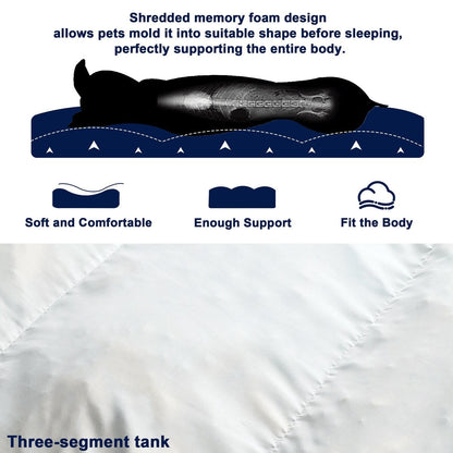 Subrtex Ultra Plush Memory Foam Dog Bed Pet Pillow with Removable Washable Cover