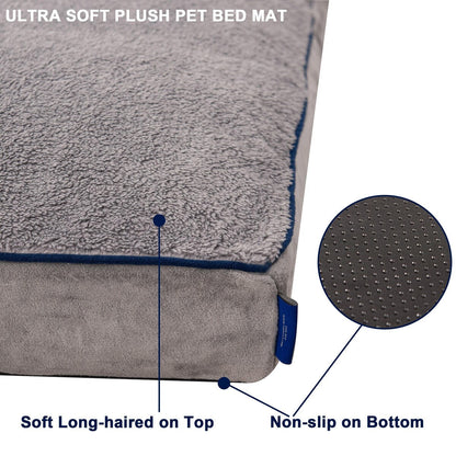Subrtex Ultra Plush Memory Foam Dog Bed Pet Pillow with Removable Washable Cover