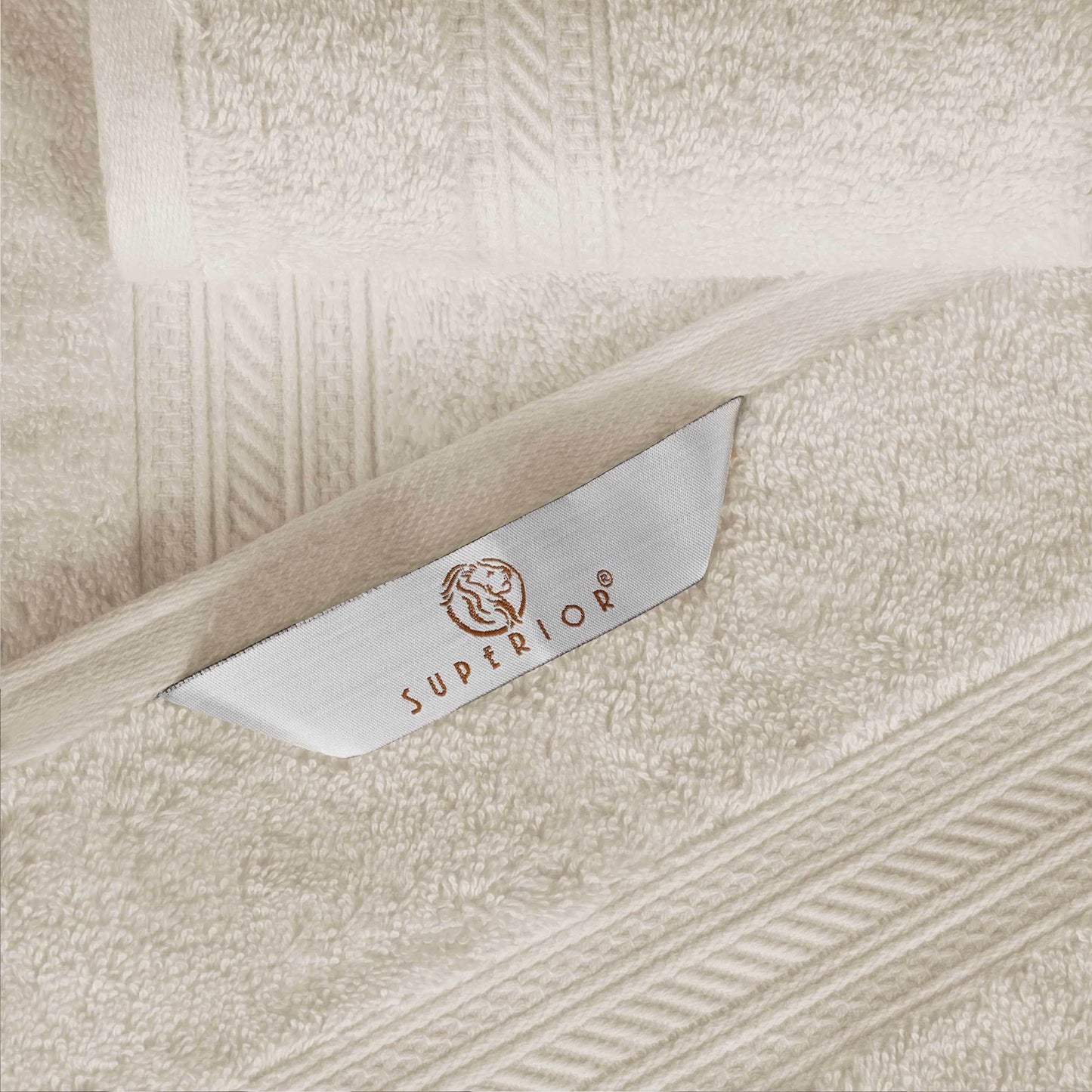 Superior 6-piece Plush Long Staple Combed Cotton Towel Set