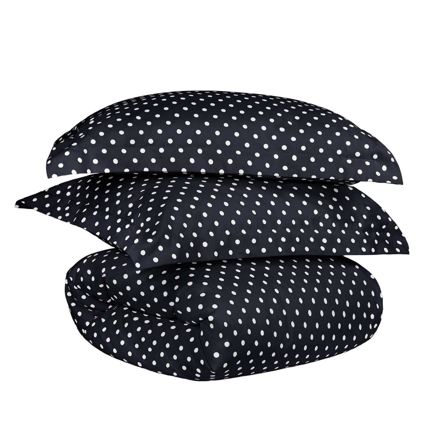 Superior Thread Count 600TC Polka Dot Cotton Blend Duvet Cover Set