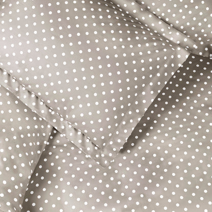 Superior Thread Count 600TC Polka Dot Cotton Blend Duvet Cover Set