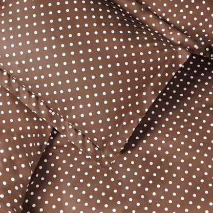 Superior Thread Count 600TC Polka Dot Cotton Blend Duvet Cover Set