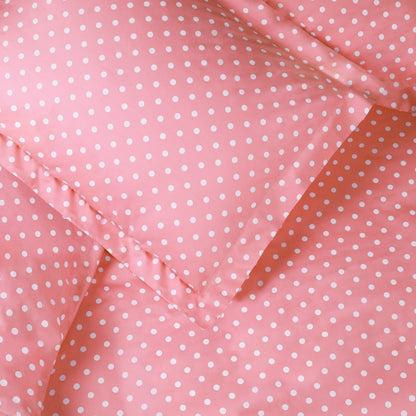 Superior Thread Count 600TC Polka Dot Cotton Blend Duvet Cover Set