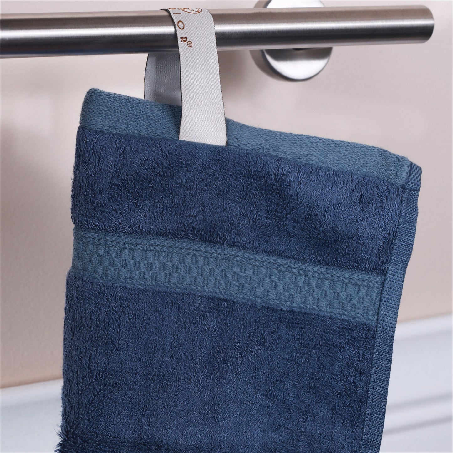 Superior 8 Piece Bath Towel Set, Rayon From Bamboo and Cotton