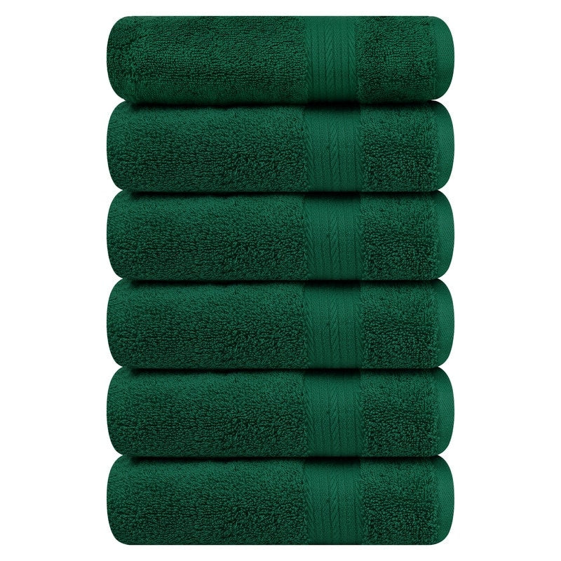 Superior Cotton 600 GSM Hand Towels 18x28 Inch by Ample Decor - 6 Pcs
