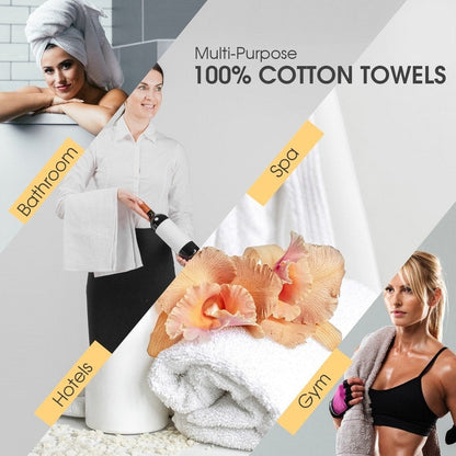 Superior Cotton 600 GSM Hand Towels 18x28 Inch by Ample Decor - 6 Pcs