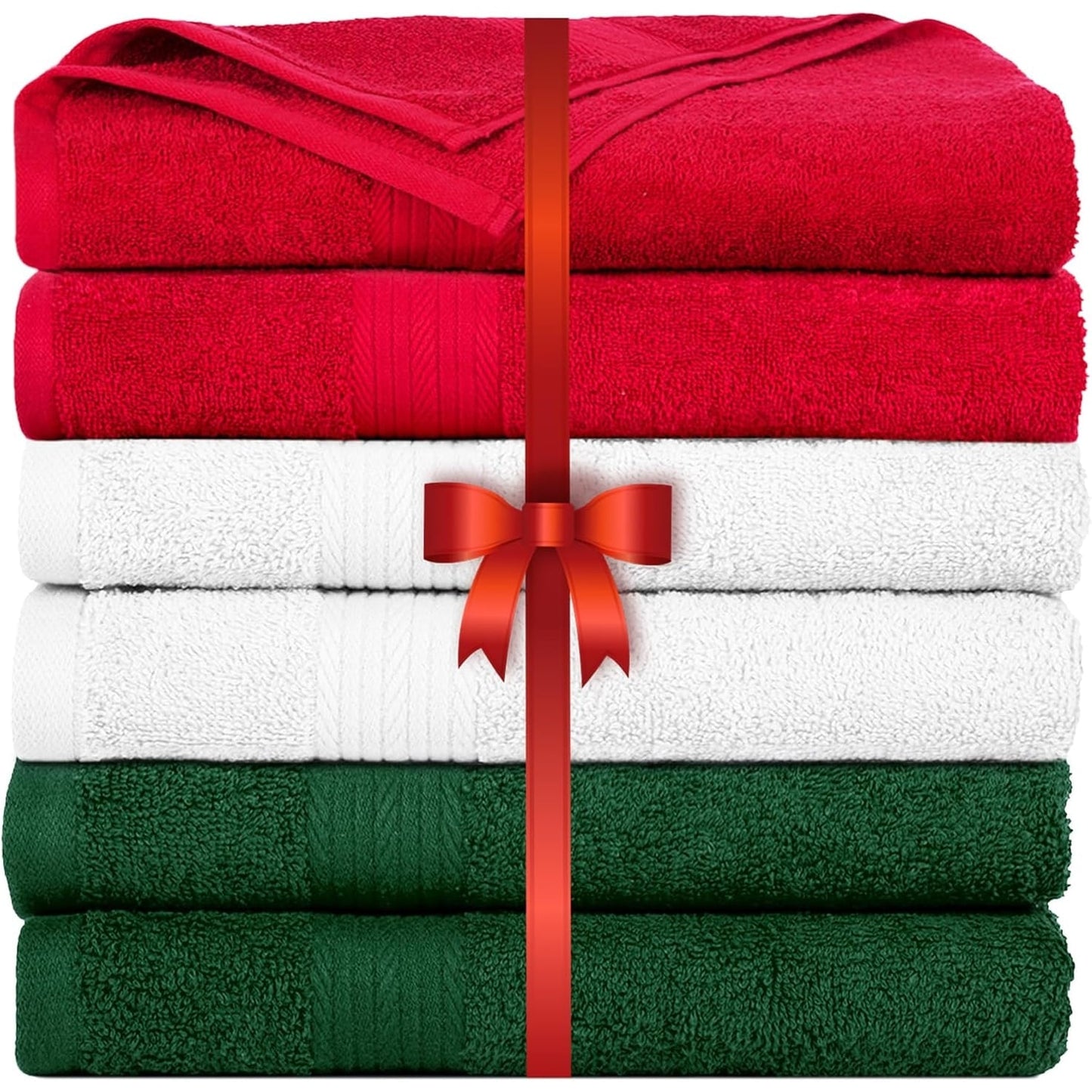 Superior Cotton 600 GSM Hand Towels 18x28 Inch by Ample Decor - 6 Pcs