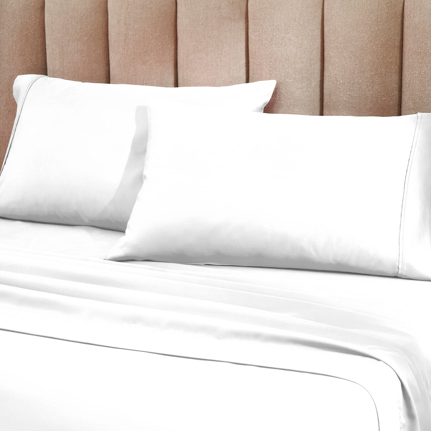 Superior Cotton Blend 1200 Thread Count Solid Deep Pocket Bed Sheet Set