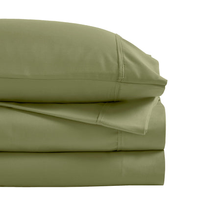 Superior Cotton Blend 1200 Thread Count Solid Deep Pocket Bed Sheet Set