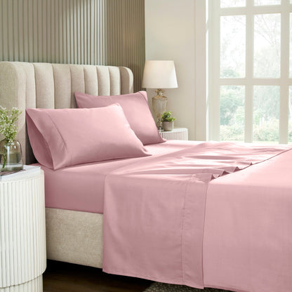 Superior Cotton Blend 1200 Thread Count Solid Deep Pocket Bed Sheet Set