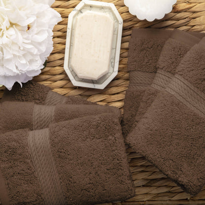 Superior Egyptian Cotton Pile Heavyweight Face Towel Set of 6