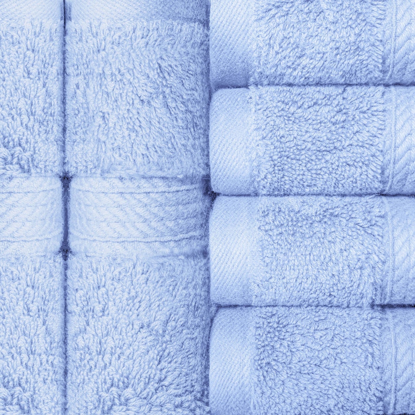 Superior Egyptian Cotton Pile Heavyweight Face Towel Set of 6