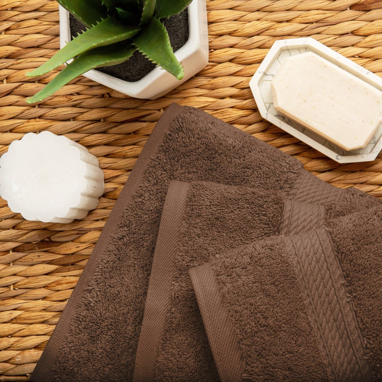 Superior Egyptian Cotton Pile Heavyweight 3-Piece Towel Set