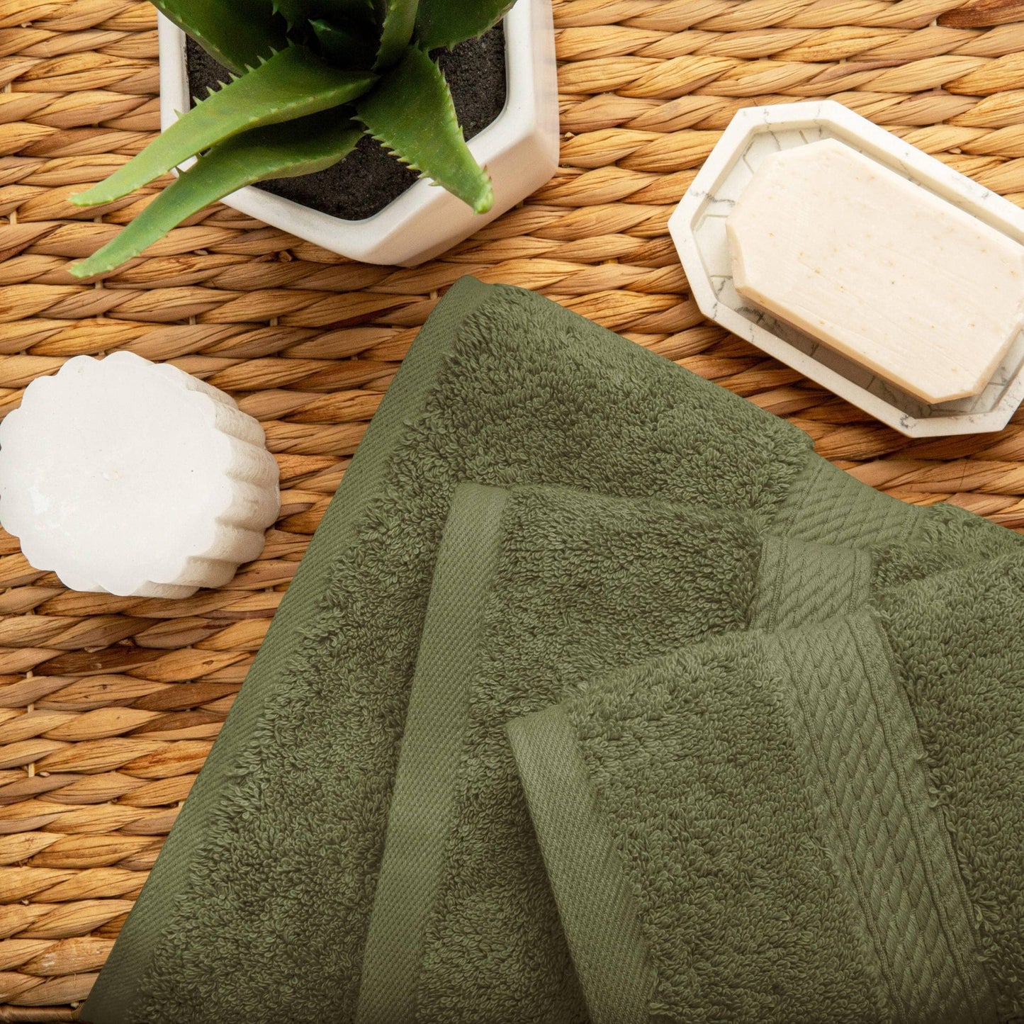 Superior Egyptian Cotton Pile Heavyweight 3-Piece Towel Set